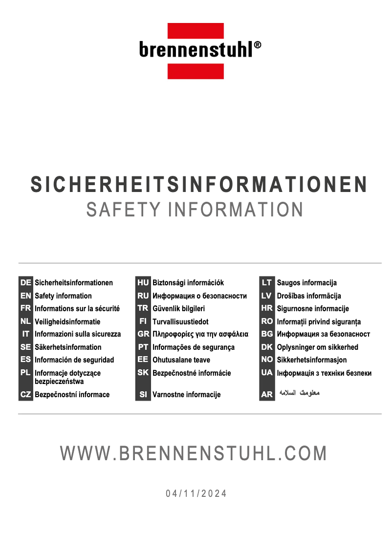 Page 1 de la notice Manuel utilisateur Brennenstuhl WRHM01