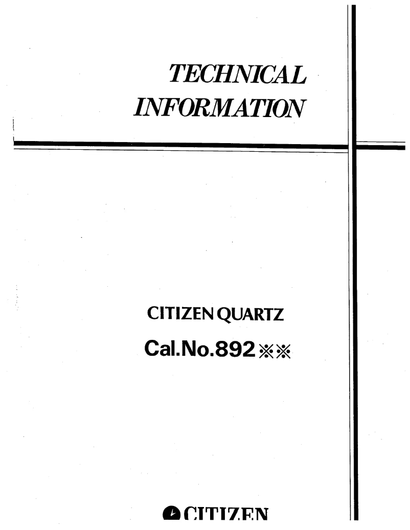 Page n°1 - Manuel utilisateur Citizen CAL 8920
