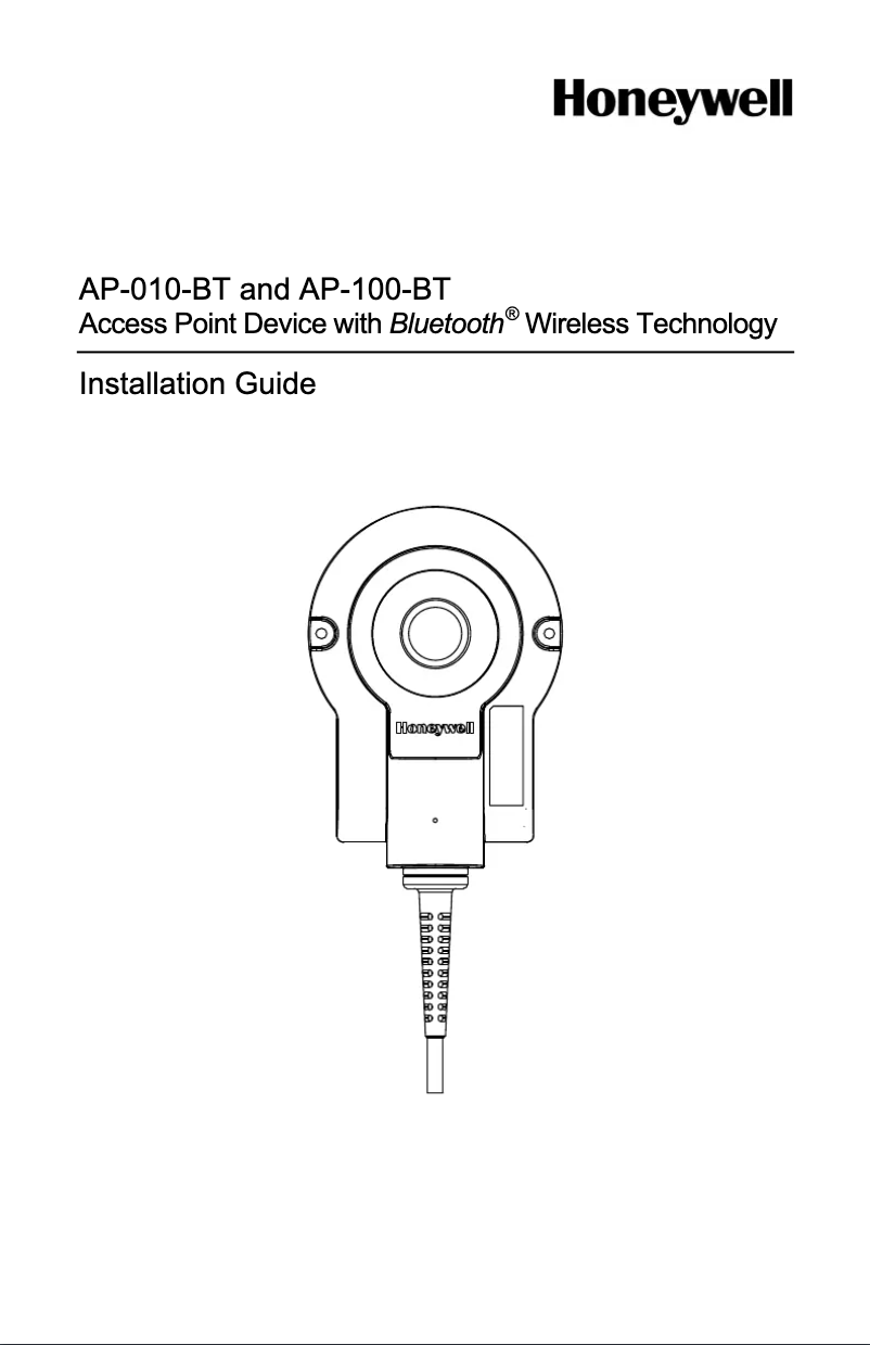 Page n°1 - Manuel utilisateur Honeywell AP-010-BT