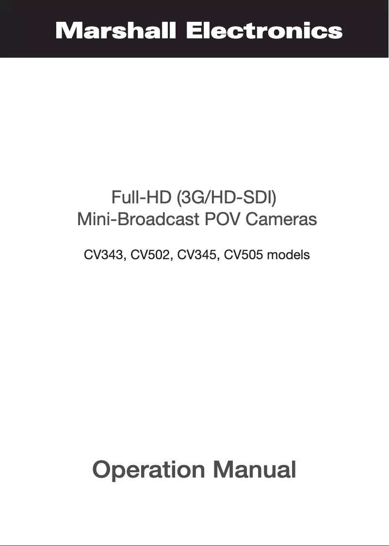 Image de la première page du manuel de l'appareil CV505-MB