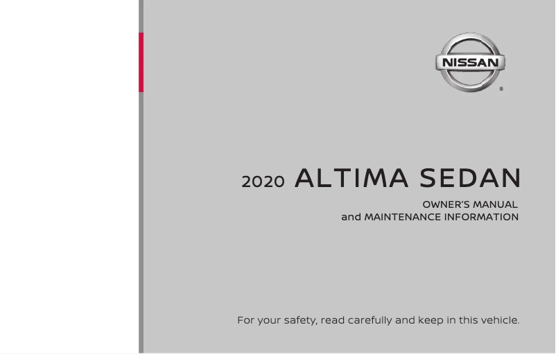 Página 1 del manual Manual de usuario Nissan Altima Sedan (2020)