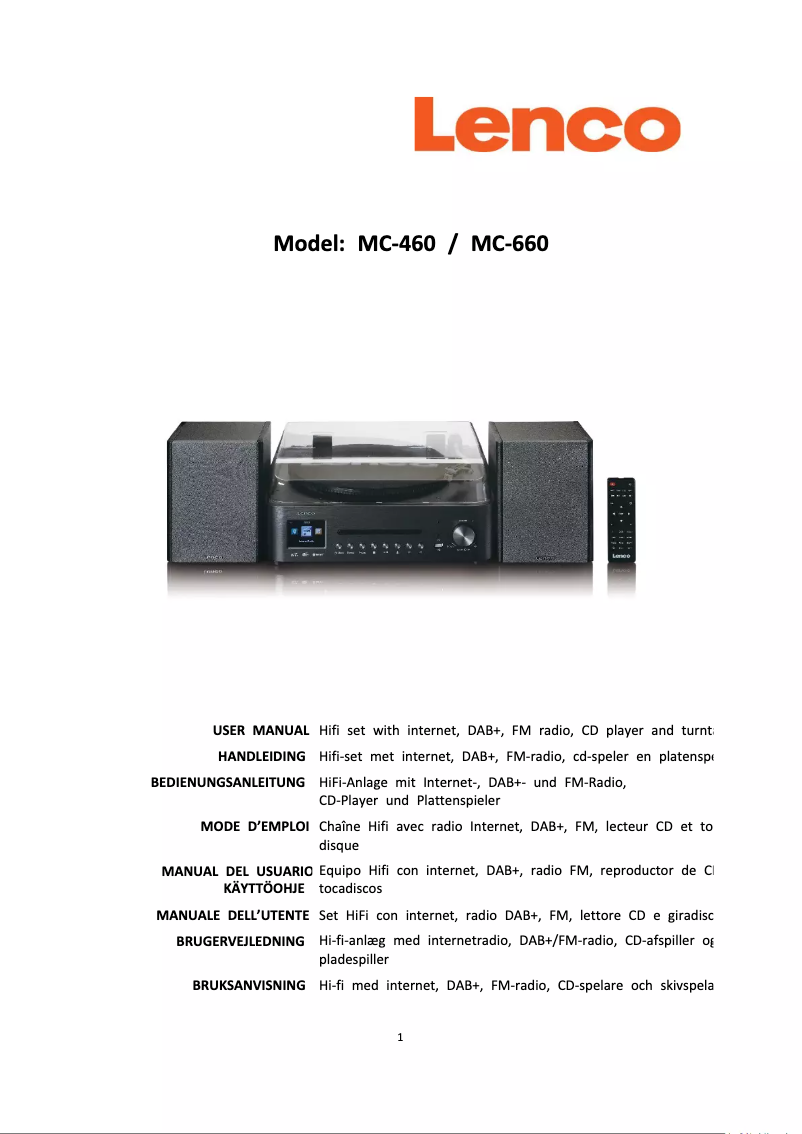 Image de la première page du manuel de l'appareil MC-460