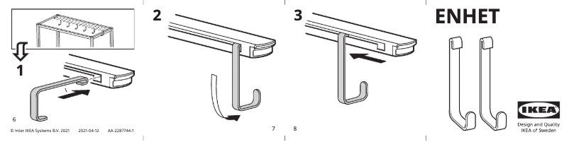 Page 1 de la notice Manuel utilisateur Ikea ENHET 004.817.73