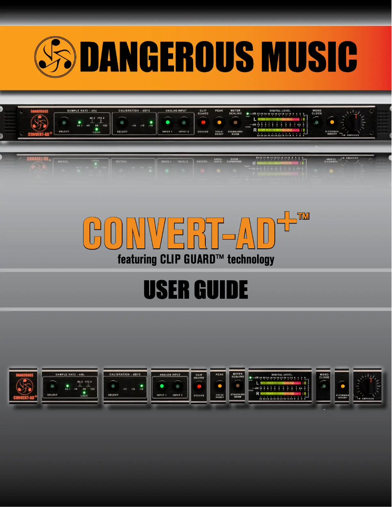 Page n°1 - Manuel utilisateur Dangerous Music CONVERT-AD+