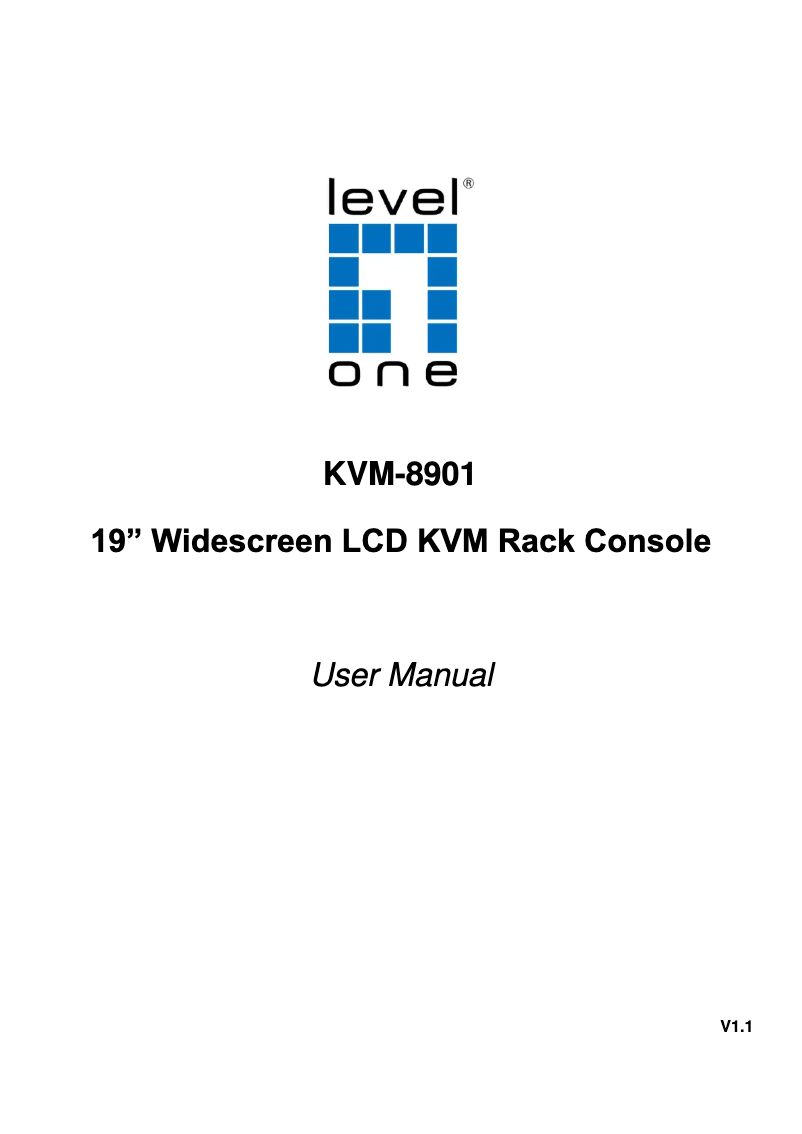 Page n°1 - Manuel utilisateur LevelOne KVM-8901