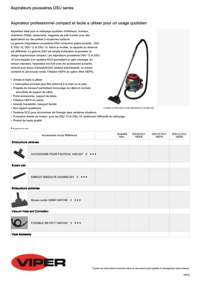 Image de la première page du manuel de l'appareil DSU10