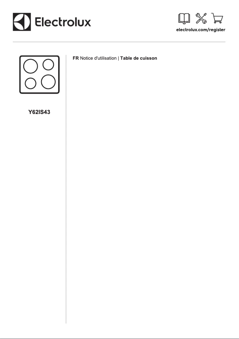 Page n°1 - Manuel utilisateur Electrolux Y62IS43