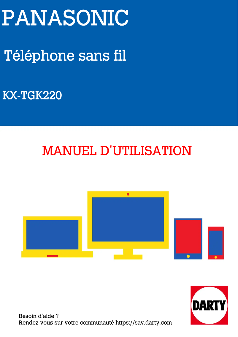 Imagen de la primera página del manual del dispositivo KX-TGK220