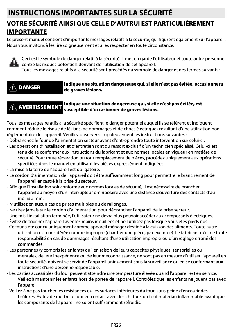 Page 1 de la notice Manuel utilisateur Whirlpool AKZM 693/MR/L