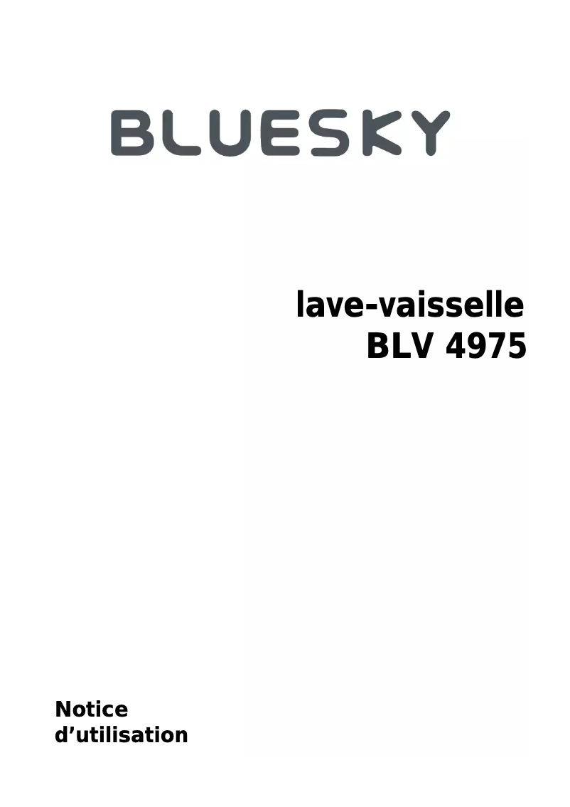 Image de la première page du manuel de l'appareil BLV 4975