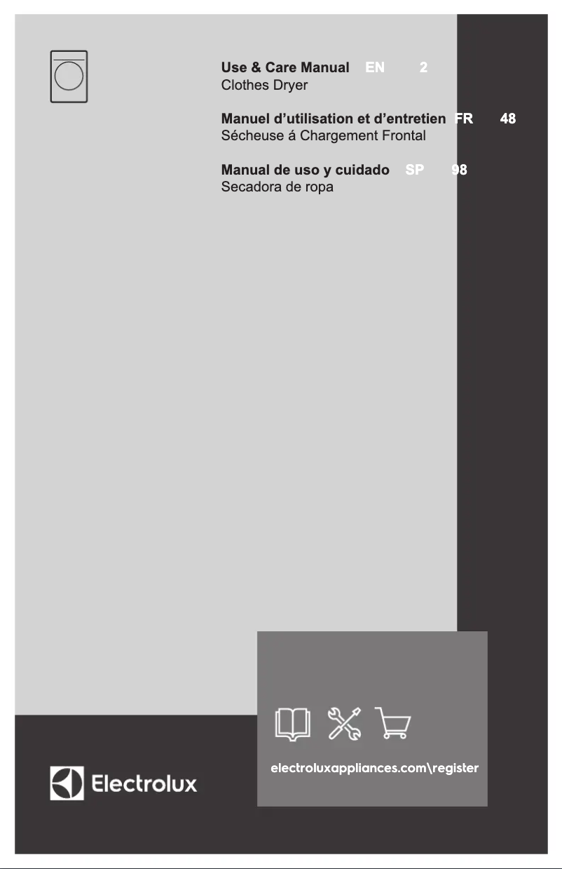 Page n°1 - Manuel utilisateur Electrolux ELFG7537AW