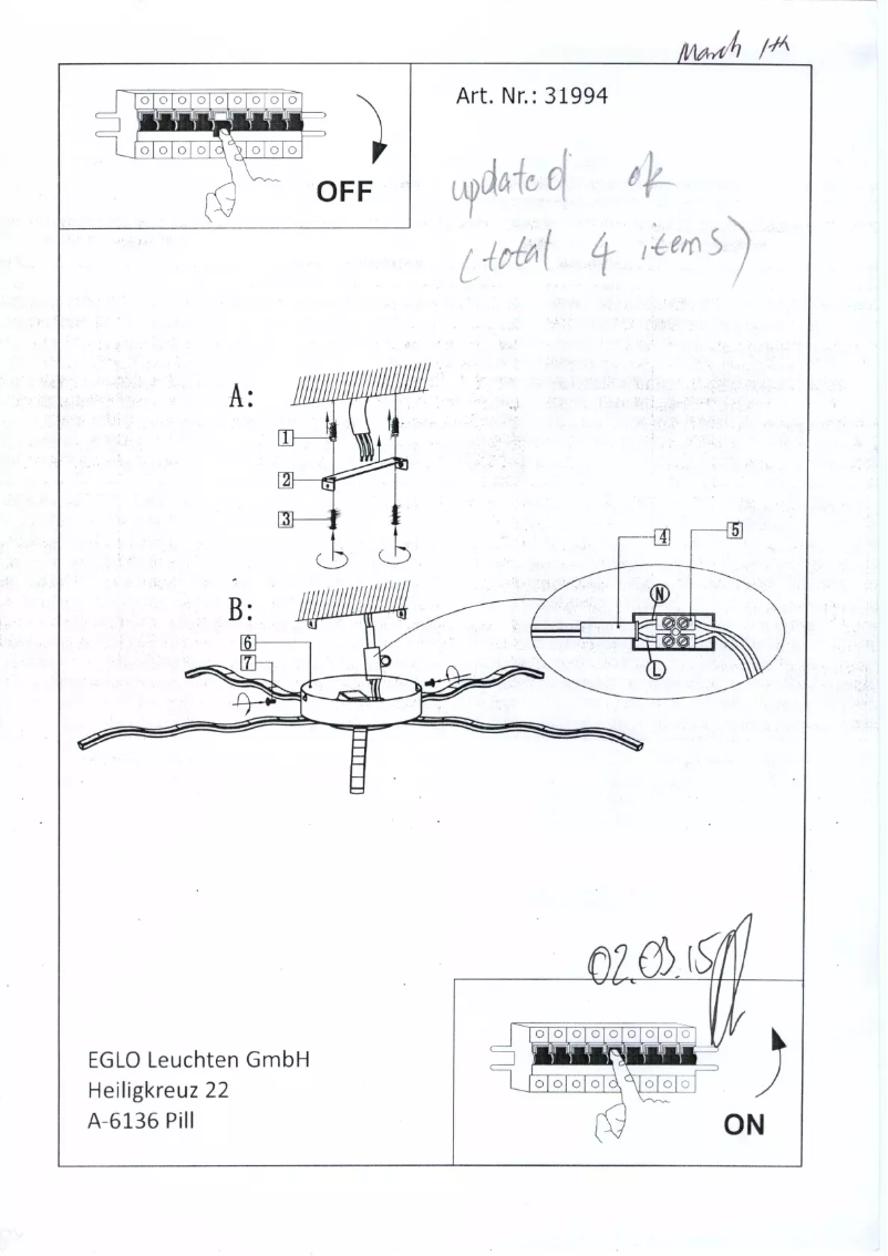 Image de la première page du manuel de l'appareil Roncade