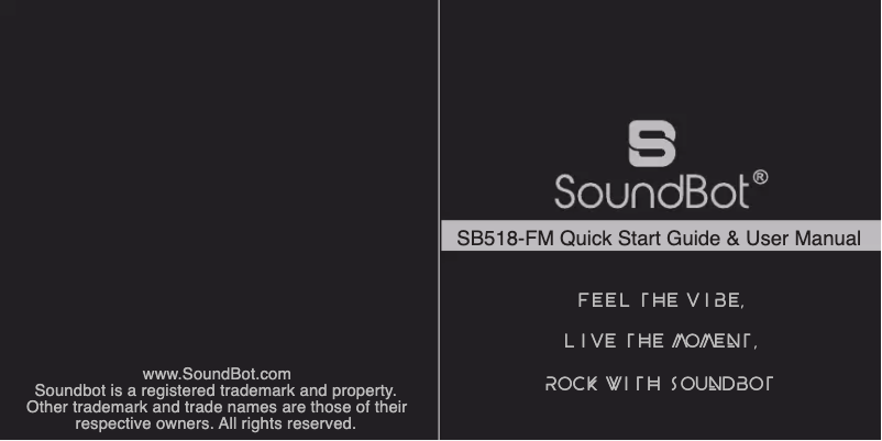 Image de la première page du manuel de l'appareil SB518FM