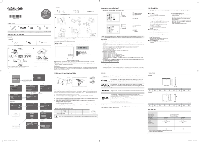 Image de la première page du manuel de l'appareil HG32NE460SFXZA