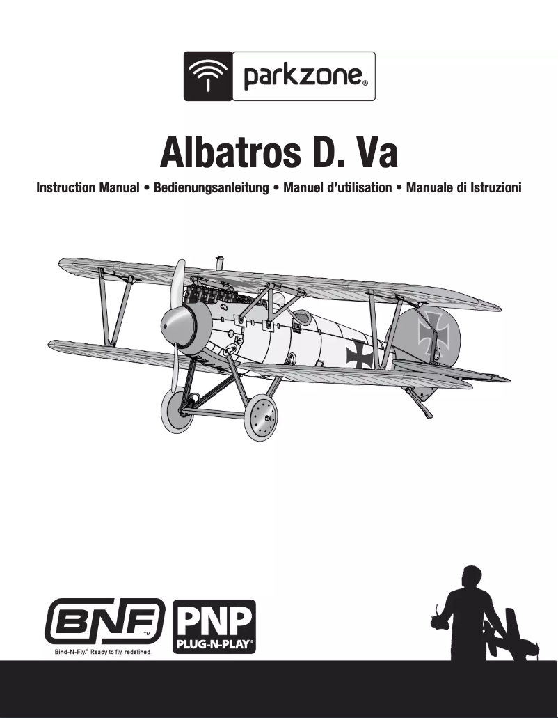 Page 1 de la notice Manuel utilisateur ParkZone Albatros D.Va WWI