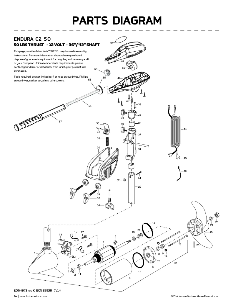 Image de la première page du manuel de l'appareil Endura 50