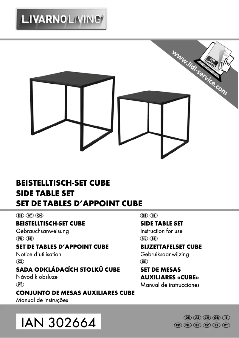 Page 1 de la notice Manuel utilisateur Livarno Lux IAN 302664