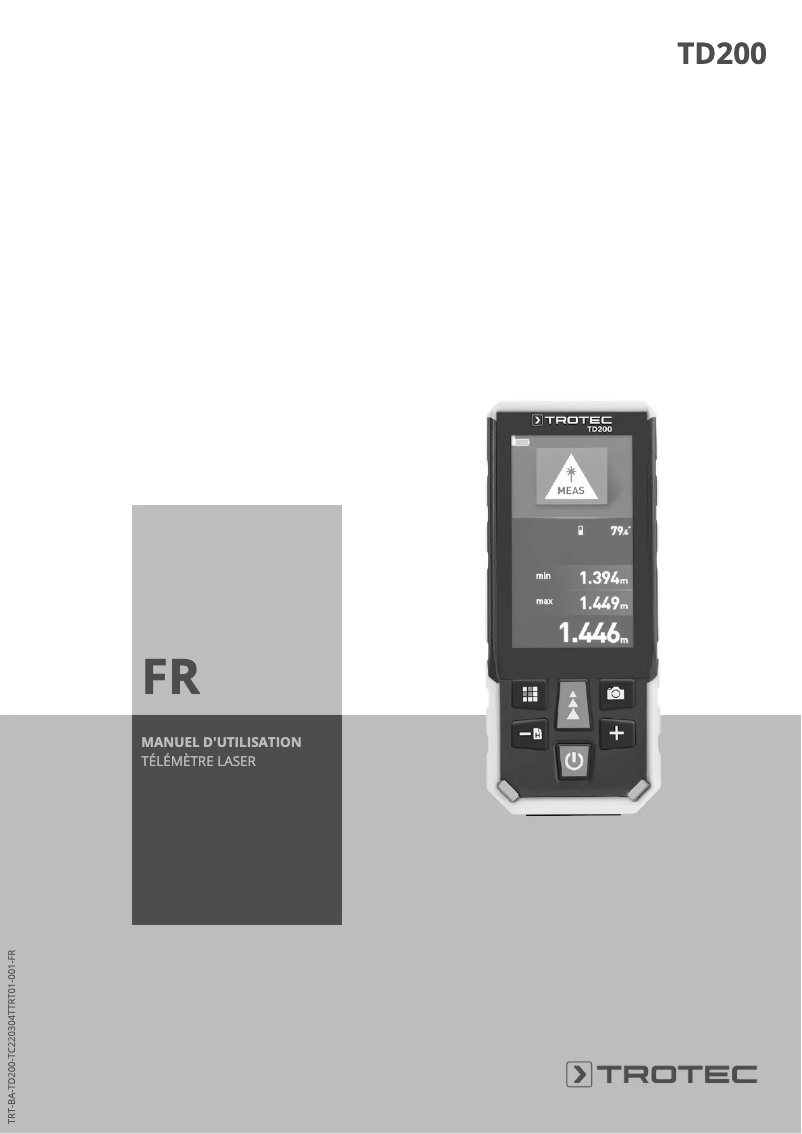 Page n°1 - Manuel utilisateur Trotec TD200
