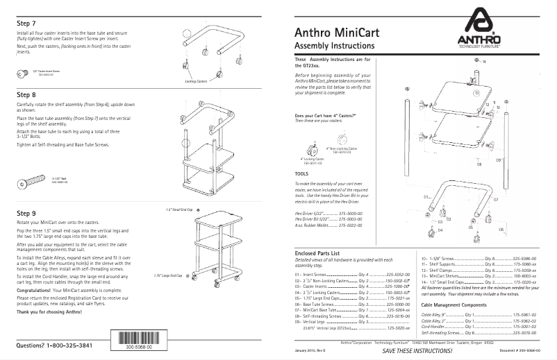 Image de la première page du manuel de l'appareil MiniCart