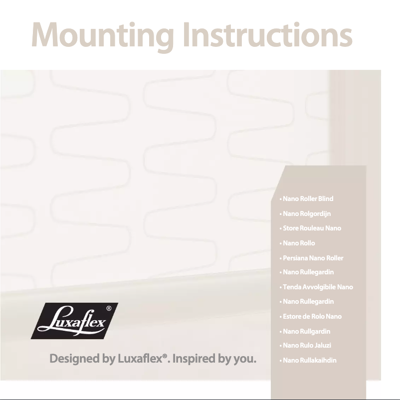 Página 1 del manual Manual de usuario Luxaflex Nano