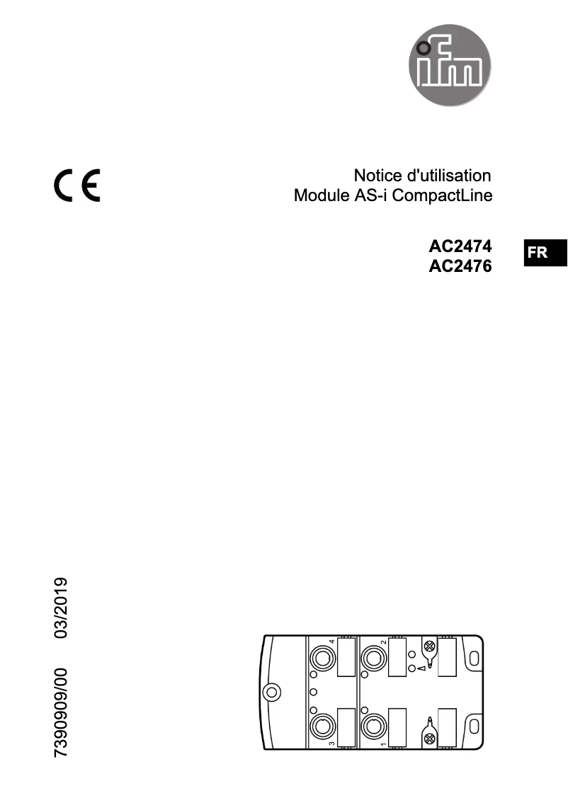 Page n°1 - Manuel utilisateur IFM AC2476