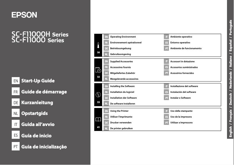 Image de la première page du manuel de l'appareil SureColor SC-F11000