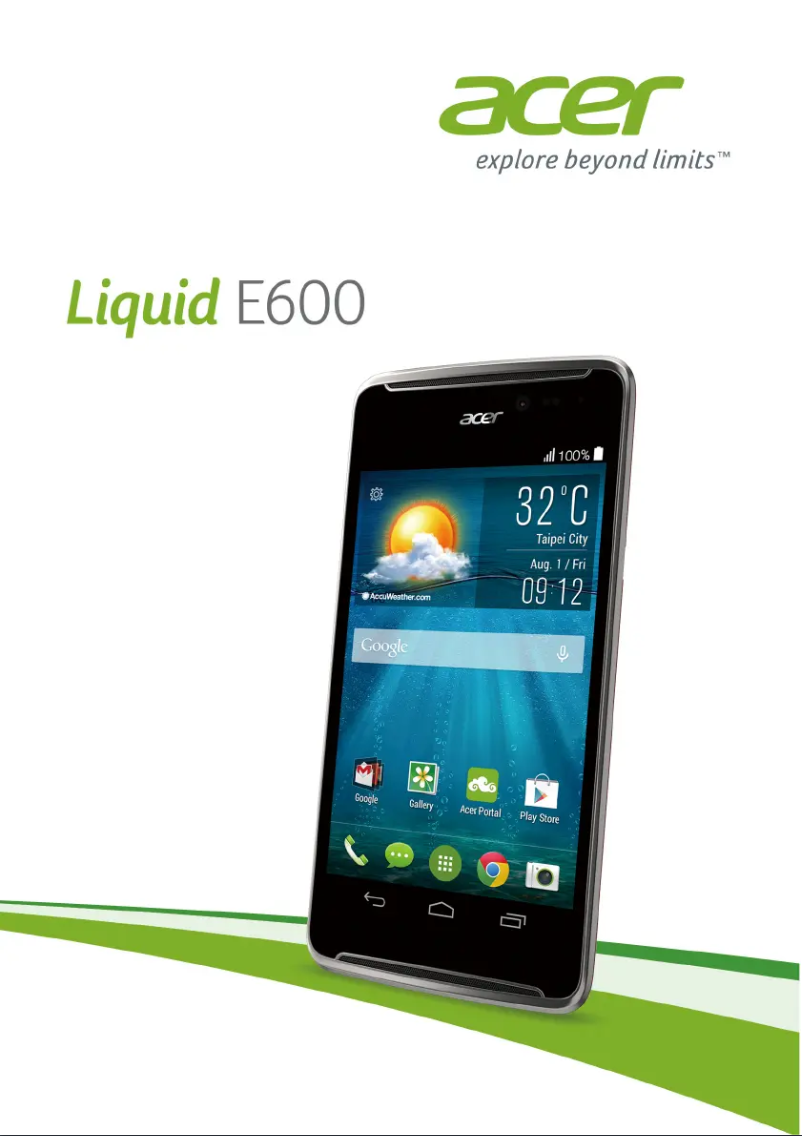 Image de la première page du manuel de l'appareil Liquid E600