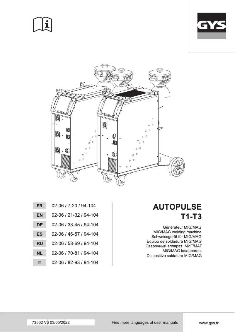 Image de la première page du manuel de l'appareil Autopulse 320-T3