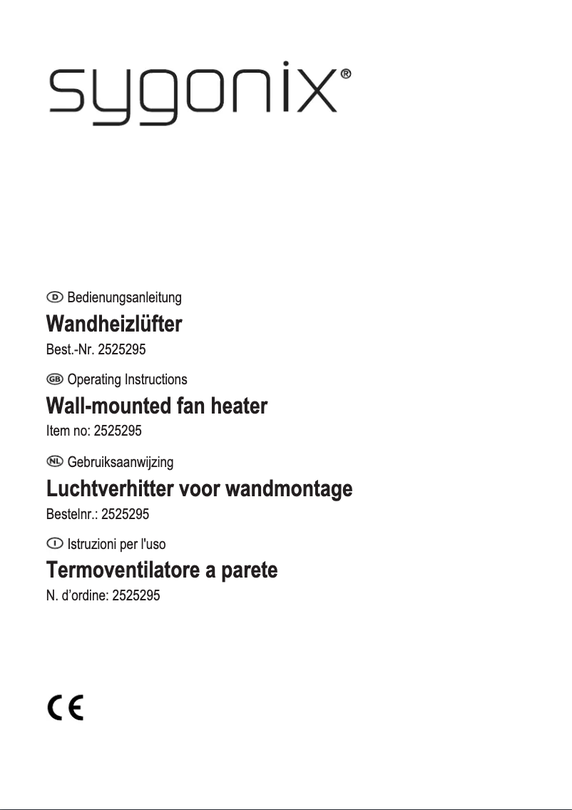 Page n°1 - Manuel utilisateur Sygonix WM-FHSq-W002