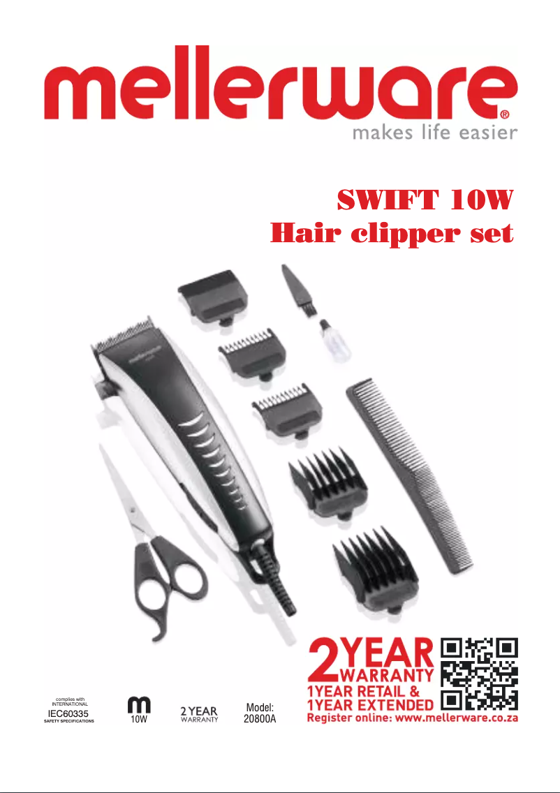 Página 1 del manual Manual de usuario Mellerware 20800A