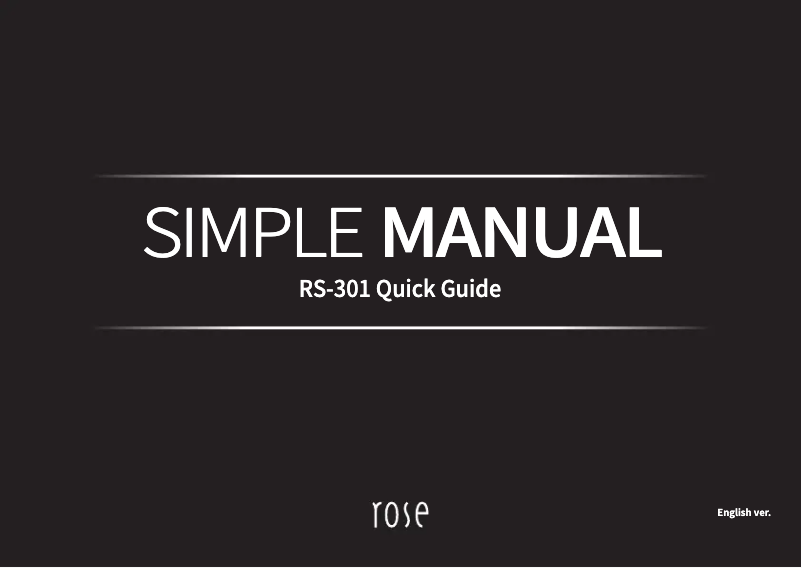 Image de la première page du manuel de l'appareil RS301