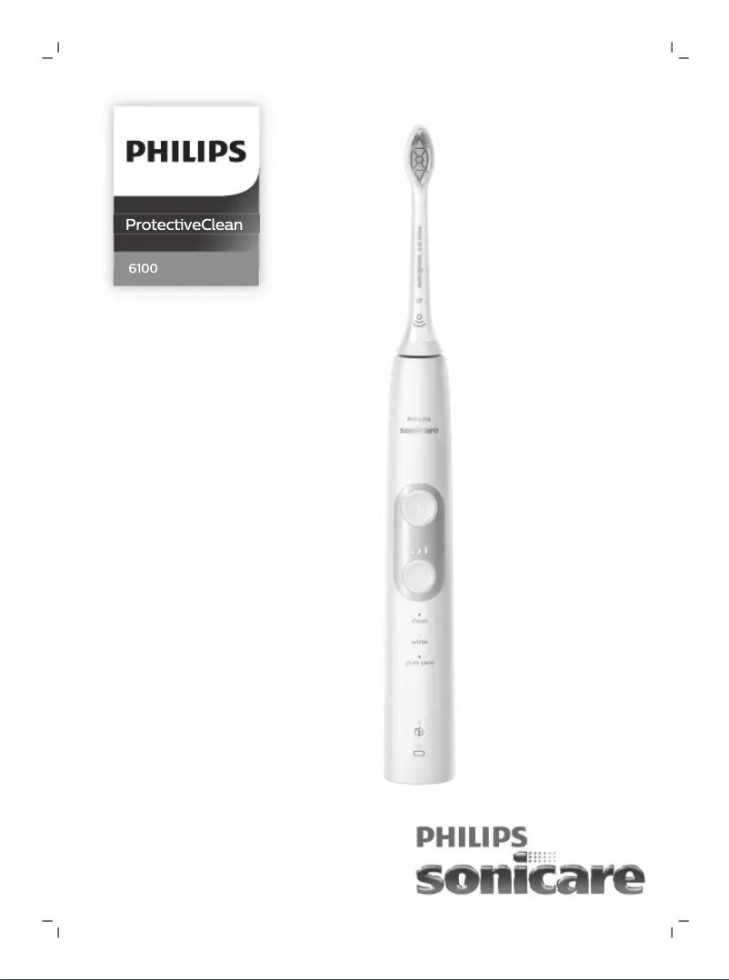 Image de la première page du manuel de l'appareil Sonicare ProtectiveClean 6100 HX6876