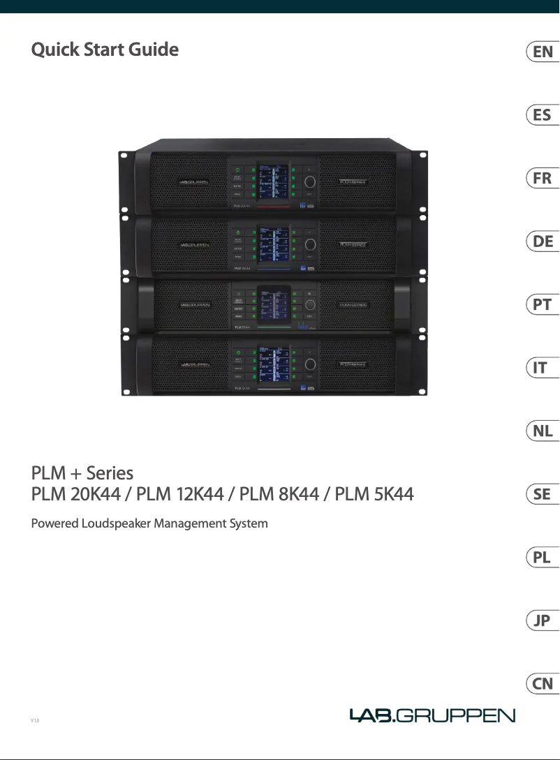 Página 1 del manual Manual de usuario Lab Gruppen PLM 8K44 SP