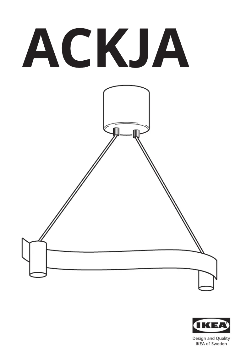 Page 1 de la notice Manuel utilisateur Ikea ACKJA 305.589.16