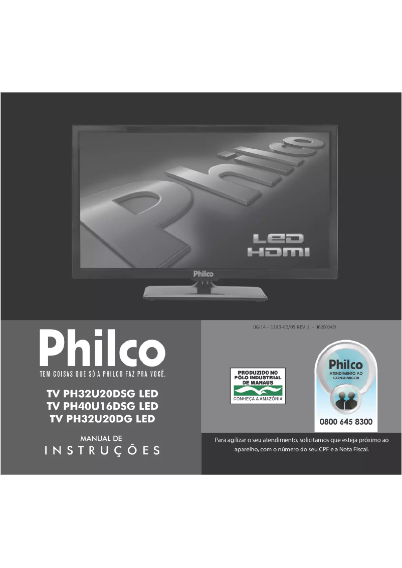 Page 1 de la notice Manuel utilisateur Philco PH32U20DG