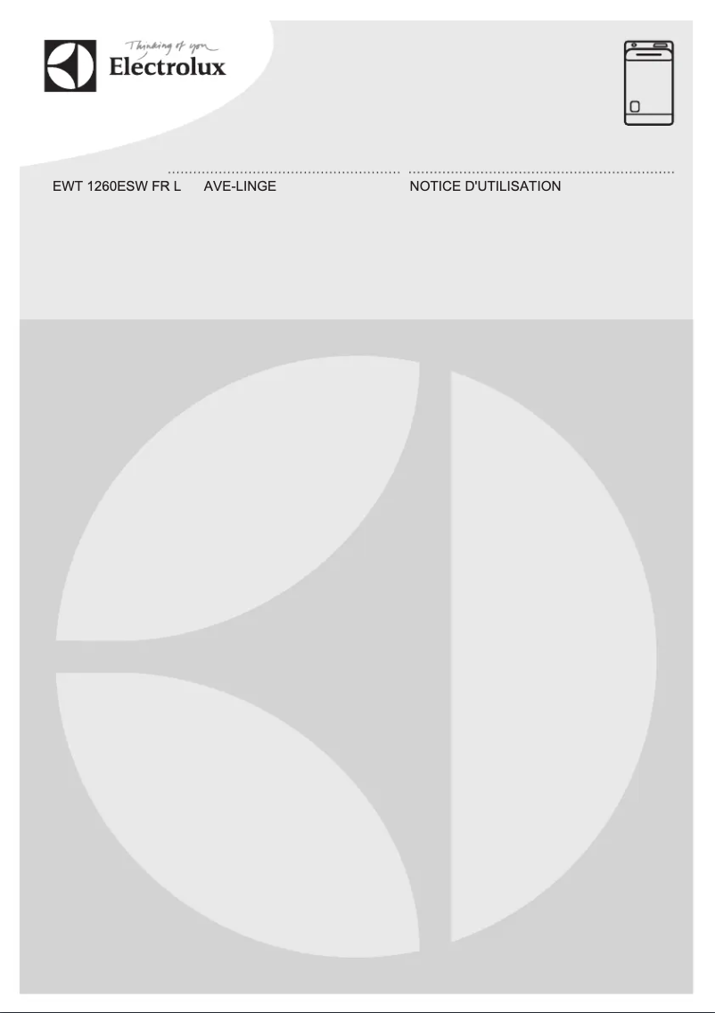 Page n°1 - Manuel utilisateur Electrolux EWT1260ESW