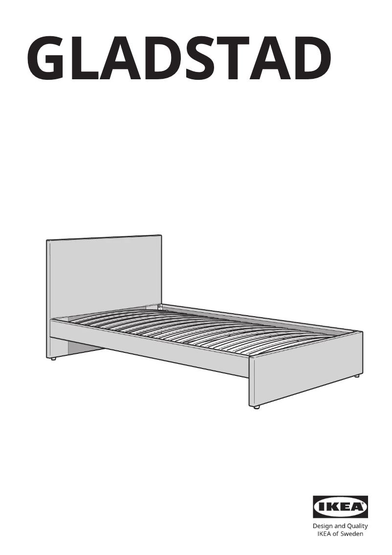 Page 1 de la notice Manuel utilisateur Ikea GLADSTAD 004.904.47