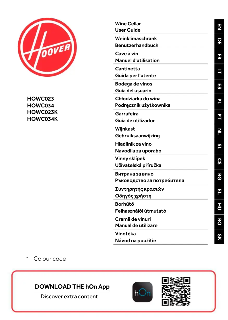 Imagen de la primera página del manual del dispositivo HOWC023K