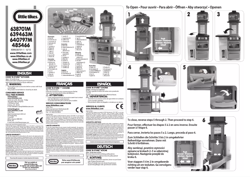 Page 1 de la notice Manuel utilisateur Little Tikes Kitchen