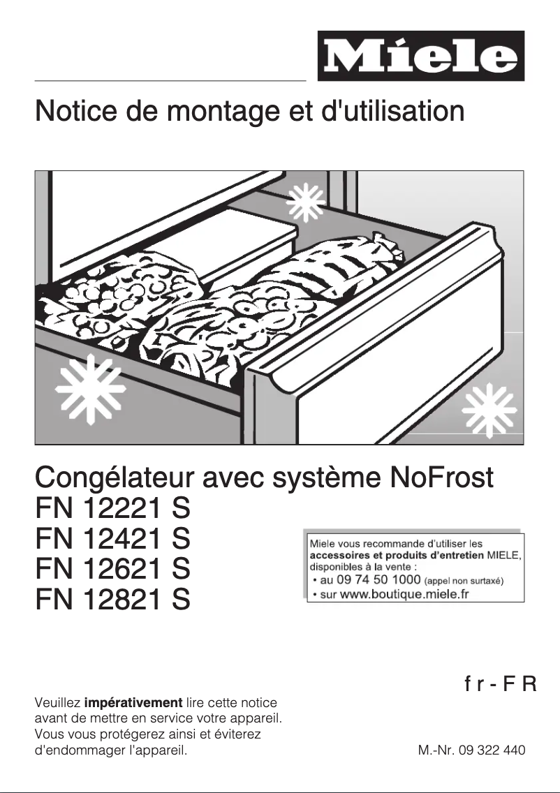 Page n°1 - Manuel utilisateur Miele FN 12621 S