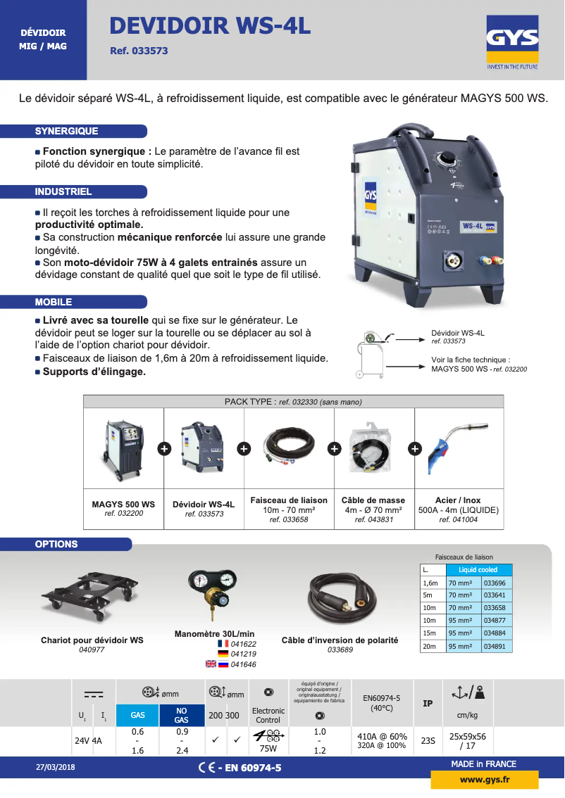 Image de la première page du manuel de l'appareil WS-4L