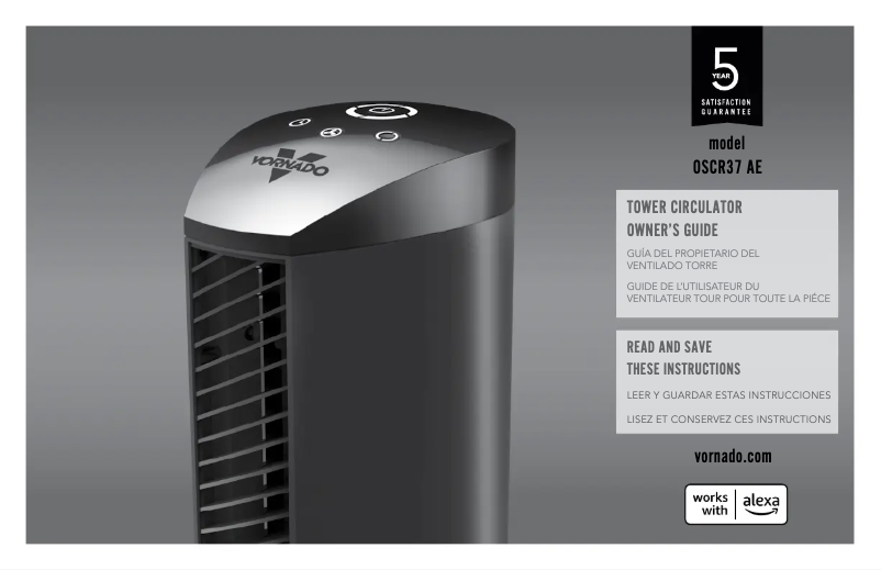 Page 1 de la notice Manuel utilisateur Vornado OSCR37