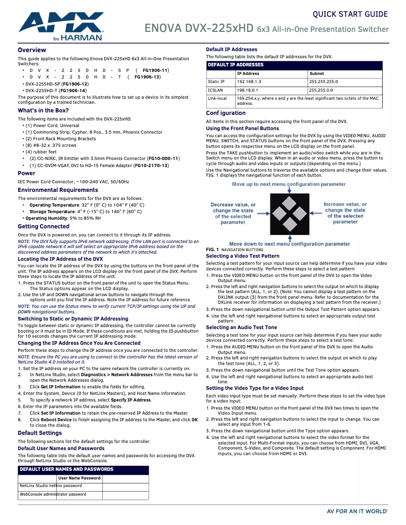 Image de la première page du manuel de l'appareil DVX-2250HD