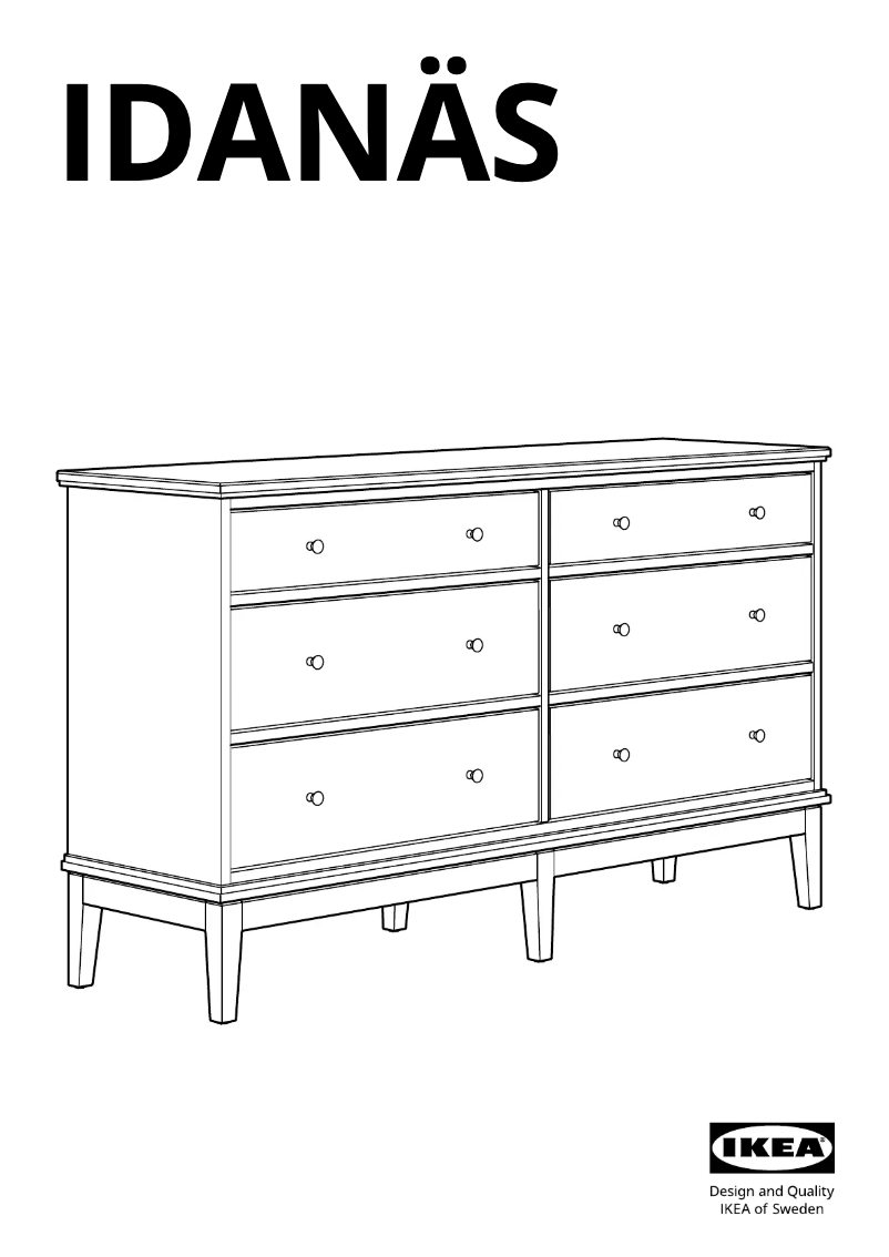 Page 1 de la notice Manuel utilisateur Ikea IDANÄS 805.762.96