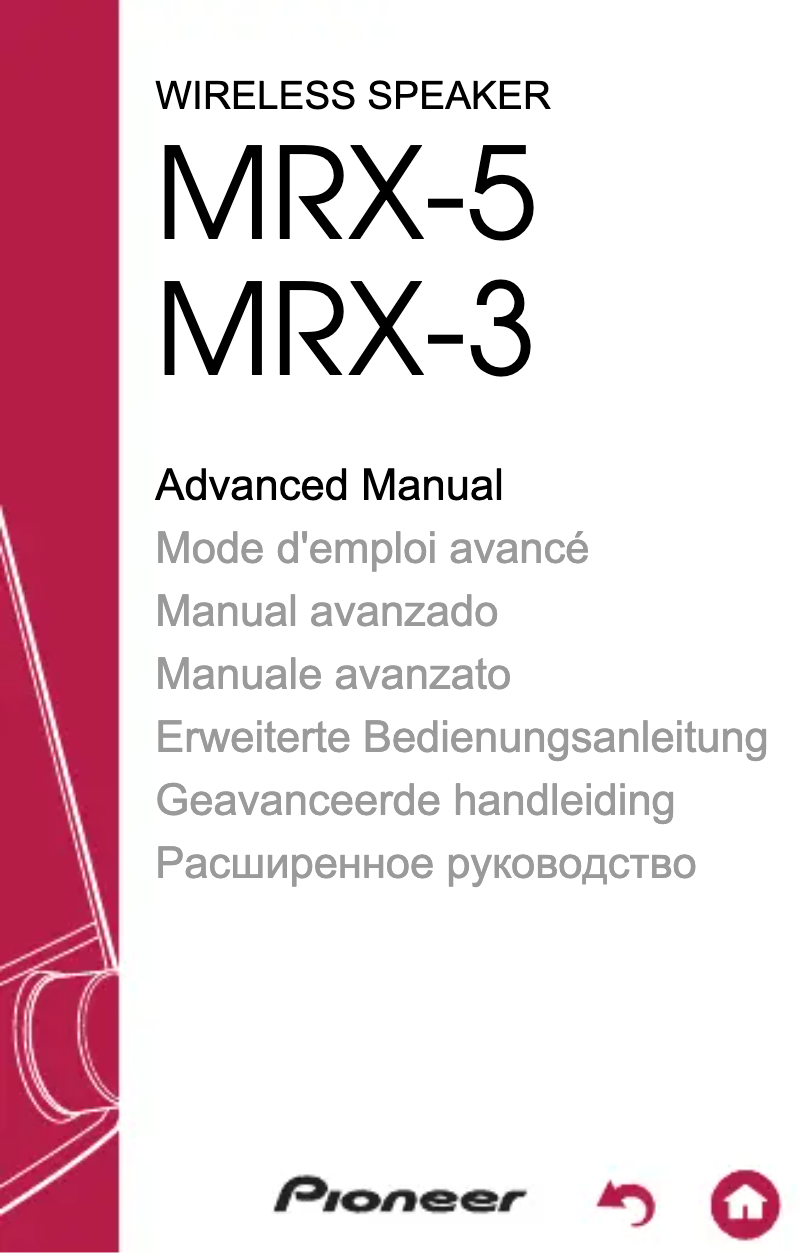 Page n°1 - Manuel utilisateur Pioneer MRX-3