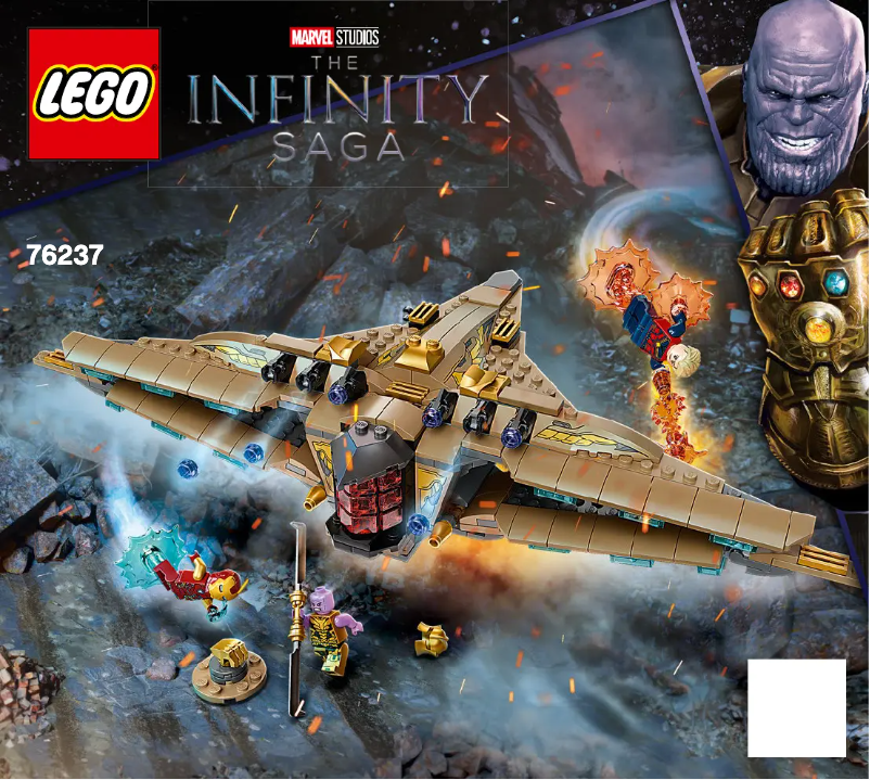 Page 1 de la notice Manuel utilisateur Lego Marvel Studios The Infinity Saga 76237