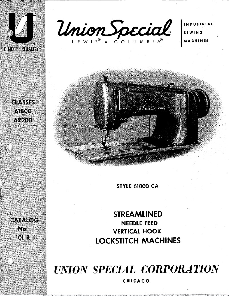 Page n°1 - Manuel utilisateur Union Special 61800