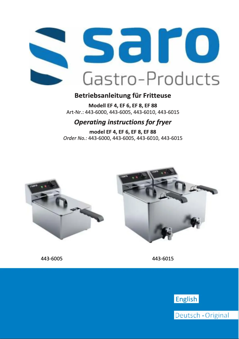 Page n°1 - Manuel utilisateur Saro EF 4