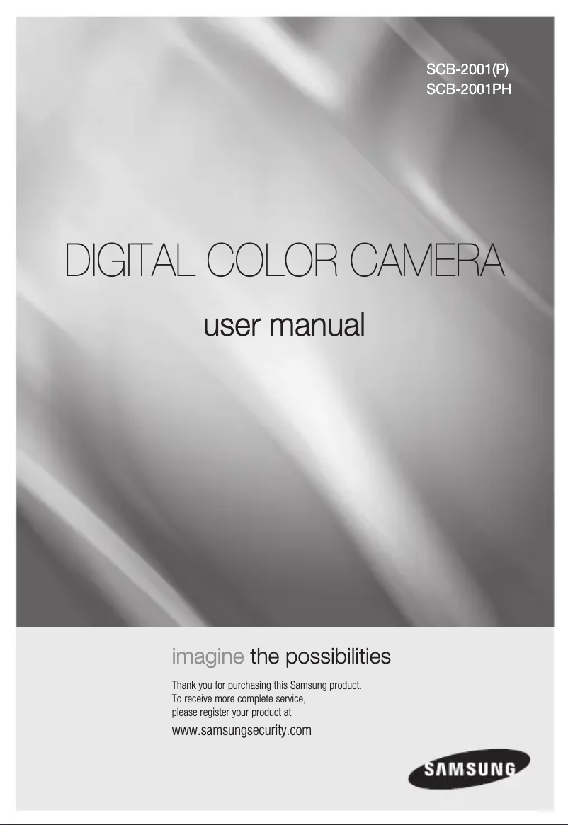 Page n°1 - Manuel utilisateur Samsung SCB-2001P