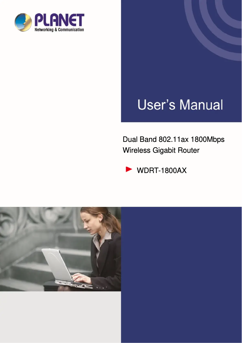 Page 1 de la notice Manuel utilisateur Planet WDRT-1800AX